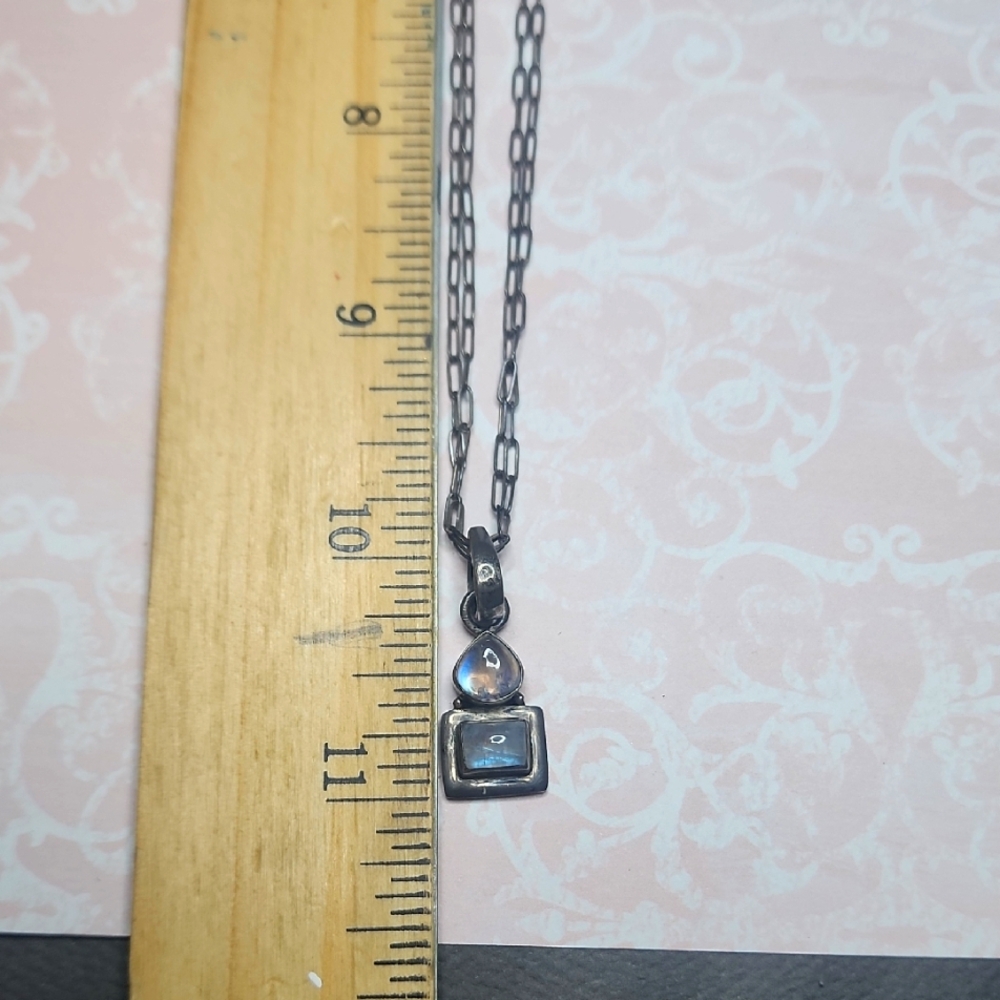 Elegant Silver & Moonstone Pendant Necklace